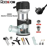 Electric Trimmer Router 6.35/8mm 6 Speeds Electric WoodworKing Router 2000W for Wood Milling Cutter EU Plug DIY Carpenter Tools 1