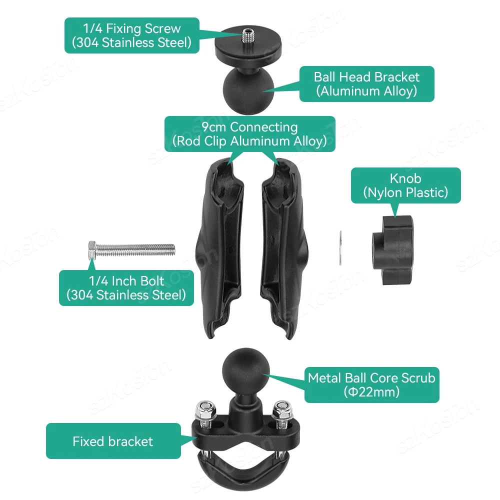 Mount, Suporte de guiador para Insta360, One