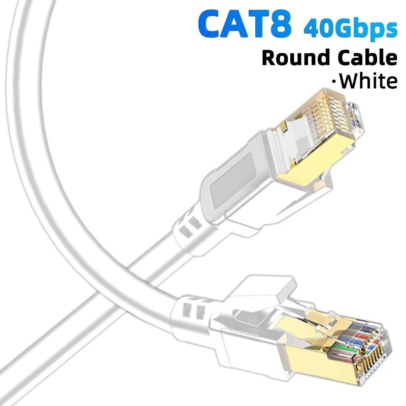 Ultra-Fast Cat 8 Ethernet Cable — 40Gbps High-Speed Network Cable