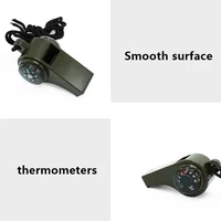 Feriales 7-in-1 Multifunktionale Überlebenspfeife – Ultraleichtes Signal- & Notfall-Tool – Robustes ABS mit Nylon-Umhängeband für Outdoor, Wandern & Sport 1