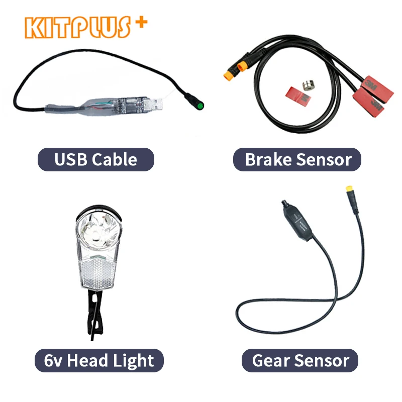BAFANG Ebike Headlight Shift Gear Sensor Hydraulic Brake Sensor USB