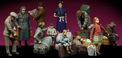 Poupée en résine moulée à l'échelle 1/35, non peinte, kit d'assemblage de modèle civil de la seconde guerre mondiale, livraison gratuite 