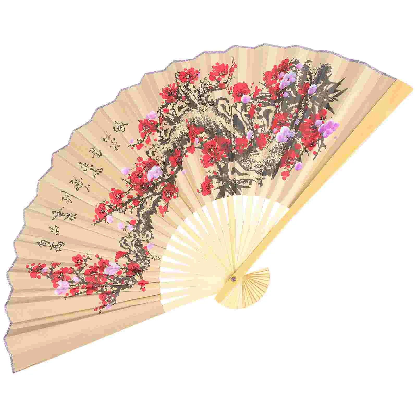 

Wall Mounted Fan Decoration Foldable Chinese Adornment Wooden Bamboo Folding Pendant