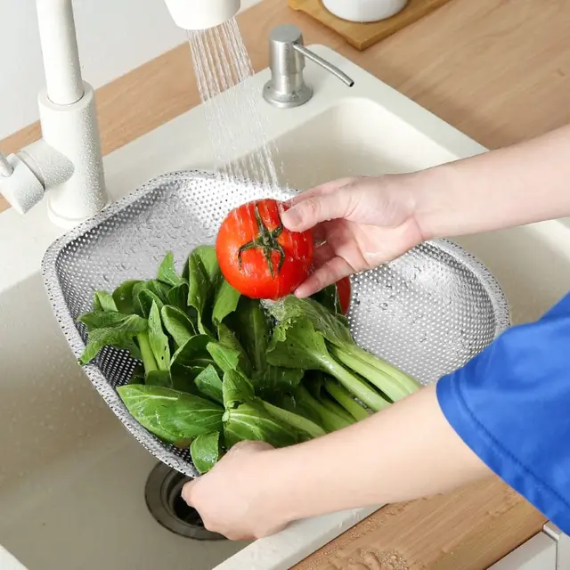 Colador De Malla Fina Para Cocina, Cta Para Freír Y Lavar Arroz, Herramientas De Cocina - AliExprs Colador Malla Fina