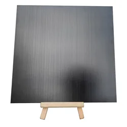 Luxurious Multicolor Brushed Anodized Aluminum Plates - Various Thickness and Size Options - 100x100x0.5mm 5Pcs (Black)