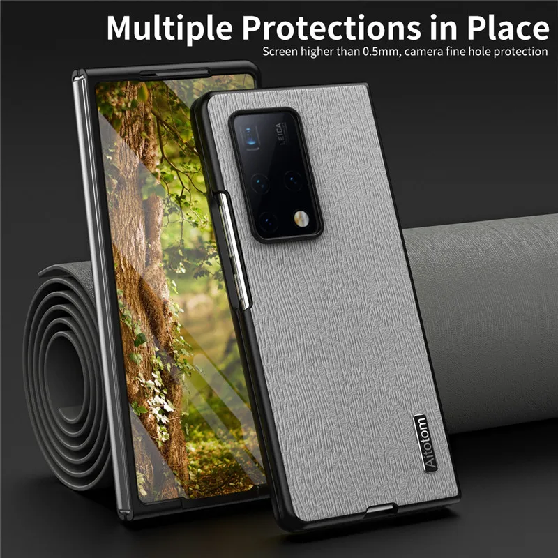 

Wood Pattern Case For HuaWei Mate X2 Coque Shockproof Trees Skins PC Protection Shell Phone Back Cover
