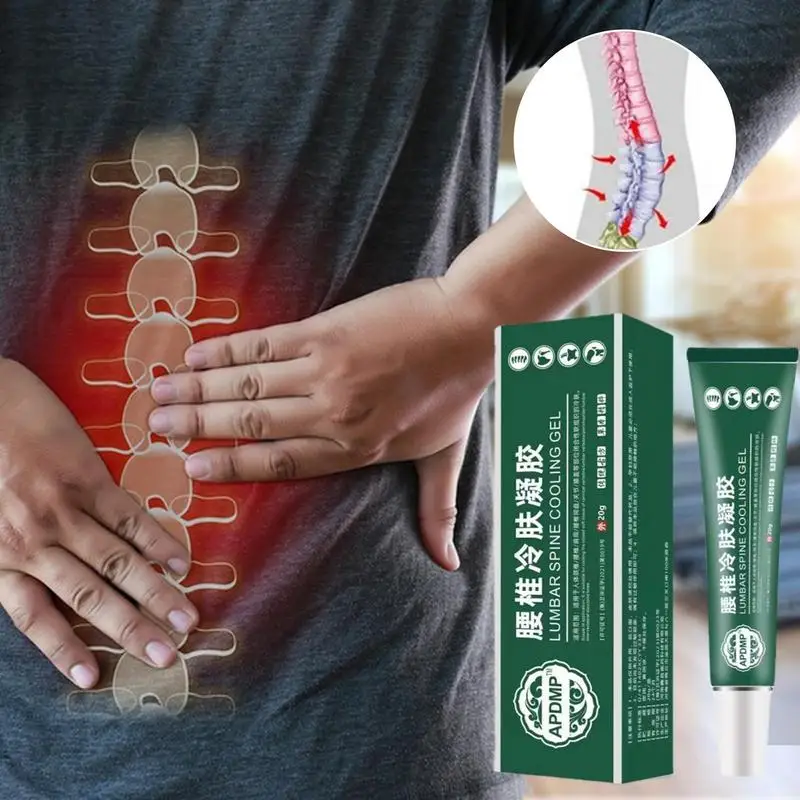 Lumbar Spine Cooling Gel Joint Ointment Lower Back Gel Discomfort Relief Lumbar Care Cream Natural Herbal Cold Compress 20g