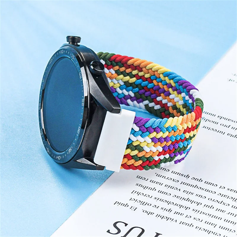 Braided Nylon Solo Loop Strap – 20mm/22mm Adjustable Bracelet Band