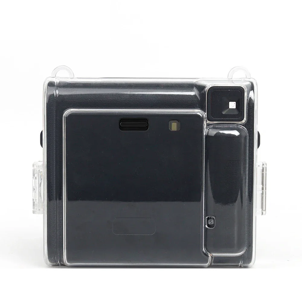 Transparent Case for Instax SQUARE SQ40 Camera Clear PC Protective Shell Cover with Strap for Instax SQ40 Camera Accessories