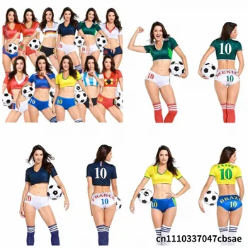 Costume da Cheerleader per Donna, Uniforme da Calcio per Scuola Superiore, Abbigliamento per Club, Feste e Spettacoli