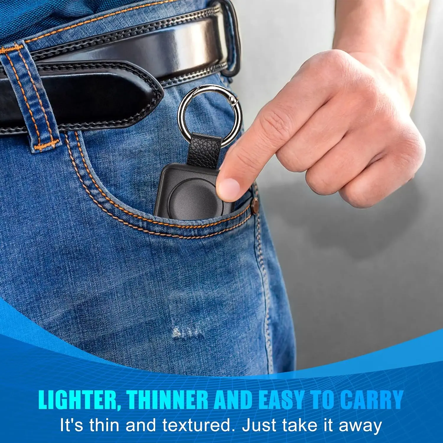 Caricabatterie Portatile Per Apple Watch 1400Mah Portachiavi Banca Di Ricarica Per Iwatch Apple Watch Series 9/8/Uitra/7/6/Se/5/4/3/2/1