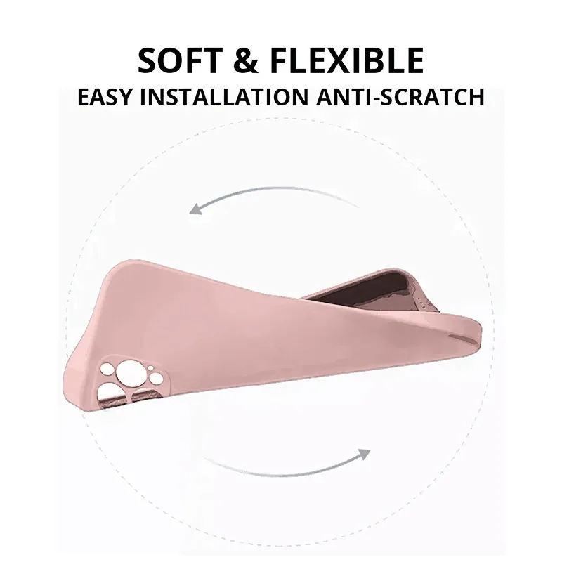 Sleek Ceramic White Liquid Silicone Phone Case - Ultra Thin & Anti-Drop Protection
