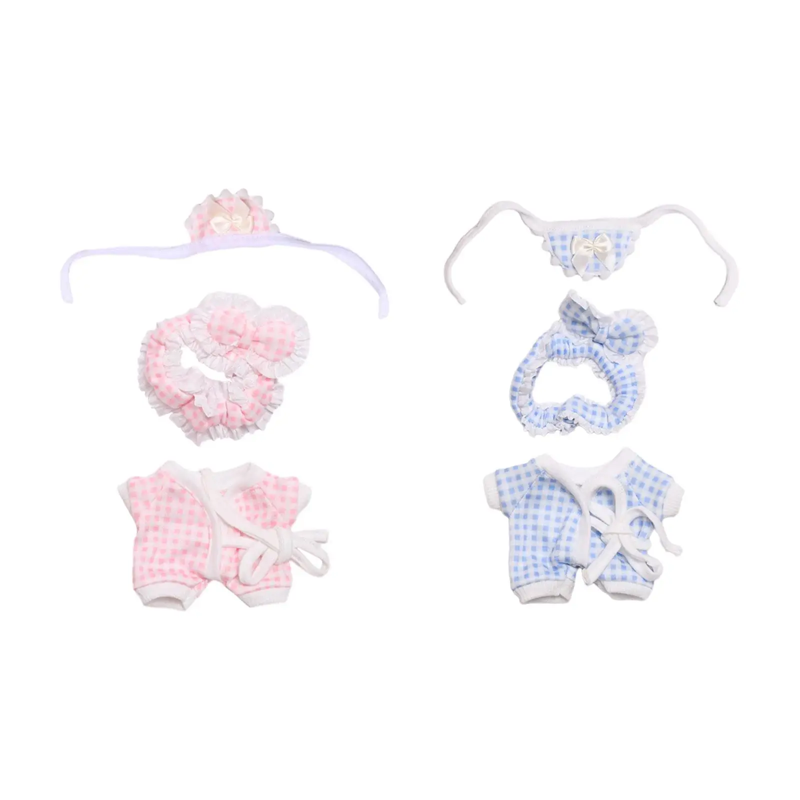 

Модная Кукла, клетчатая Пижама, сделай сам, мягкий костюм, аксессуар, подходящий для кукол 17 см, кукла-малыш, девочка, кукла, наряд, детские подарки