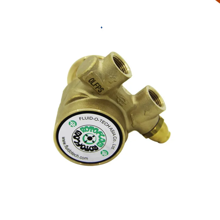 Pompa Rotativa A Palette In Ottone A Basso Piombo Fluid-O-Tech - Po0250Ncnn0040 - 3/8 Fnpt