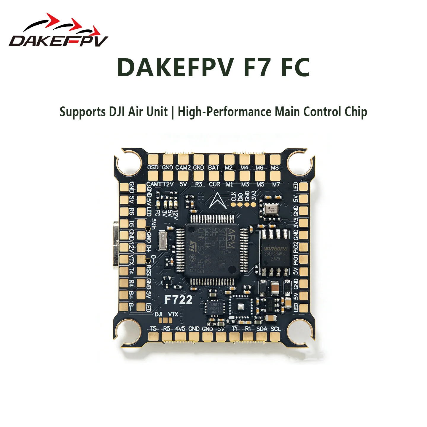 คอนโทรลเลอร์โดรนแข่ง FPV ไร้บัดกรี 8 มอเตอร์