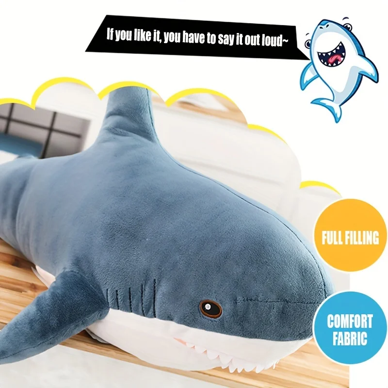 Simpatico peluche a forma di gatto squalo, morbido peluche per regali Simpatico peluche a forma di gatto squalo, morbido peluche per regali