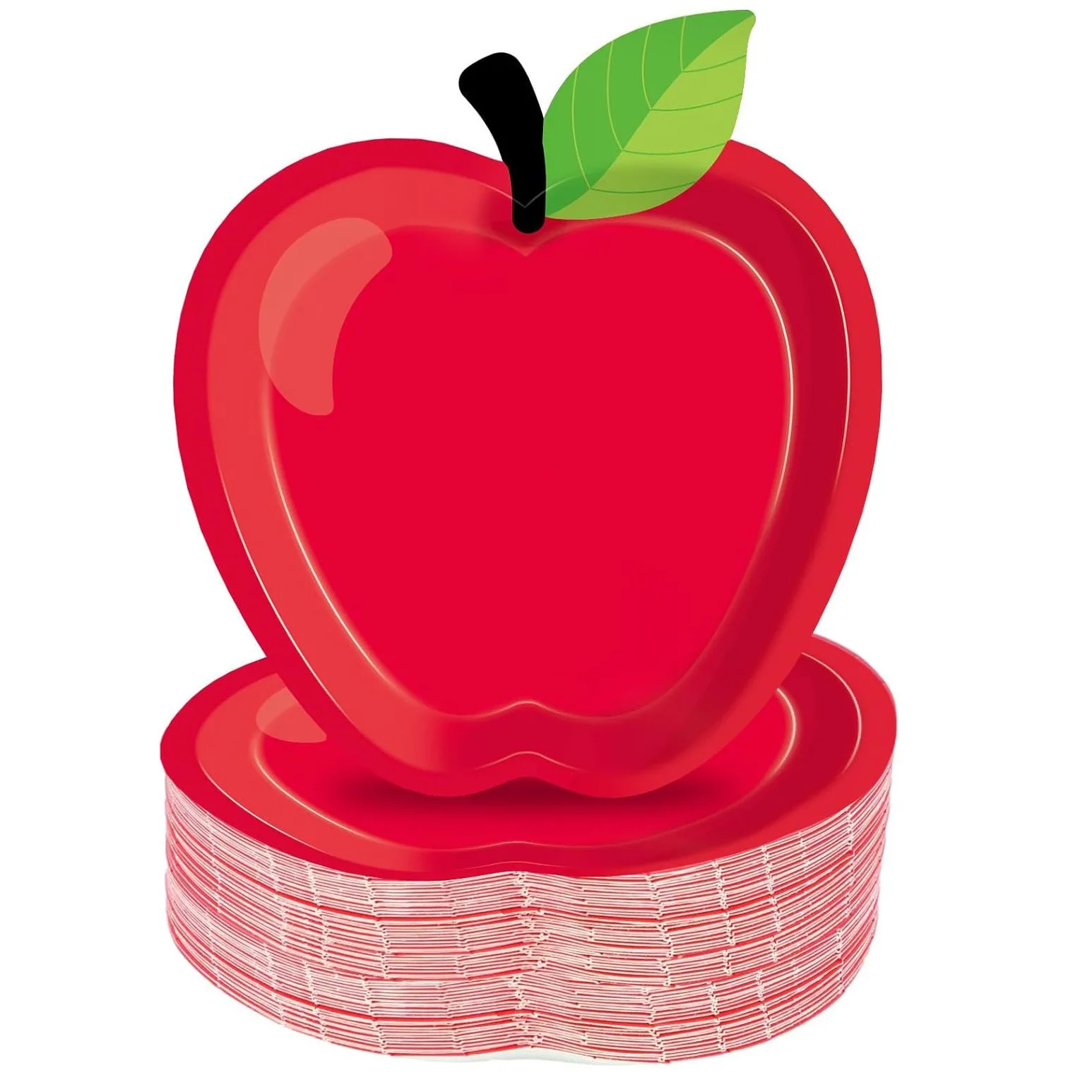 

Fruit Theme Party Decor Disposable Tableware Alien Apple Paper Tray Kids Happy Birthday Party Supplies Apple Shape Paper Plates