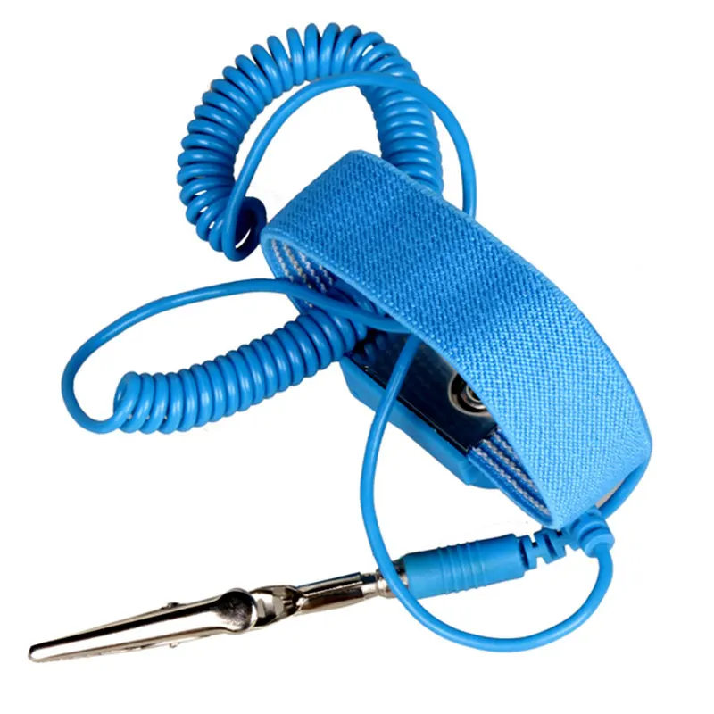 Blue Anti Static Wrist Strap Wireless Electrostatic Bracelet Adjustable