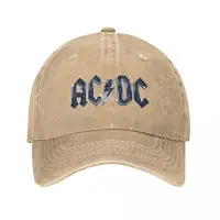 AC Heavy Metal Denim Baseball Cap DC Rock Music Band Outdoor Gym Trucker Hat Summer Couple Women Casual Sunscreen Snapback Cap 2