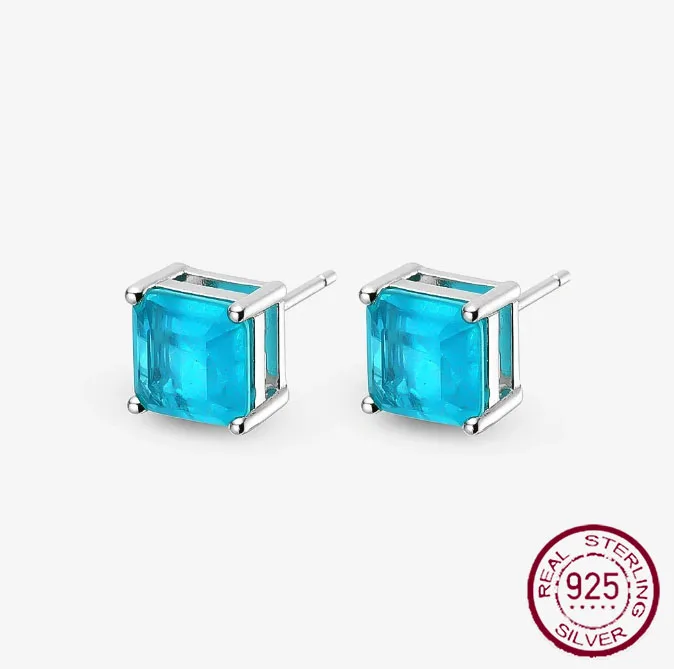 Vintage 100% 925 Sterling Silver Muslimbirthstonear Studs Orecchini Ladies Fine Jewelry All'Ingrosso