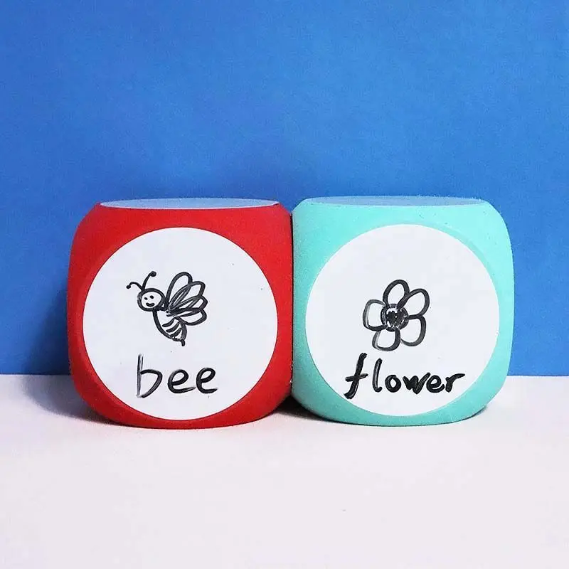 Dry Erase Whiteboard Magnetic Whiteboard Magnetic Dry Erase Board Educational White Board Dice Set-Dry Erase Block 4x4Inch Wipe Off Cube for Math Practice