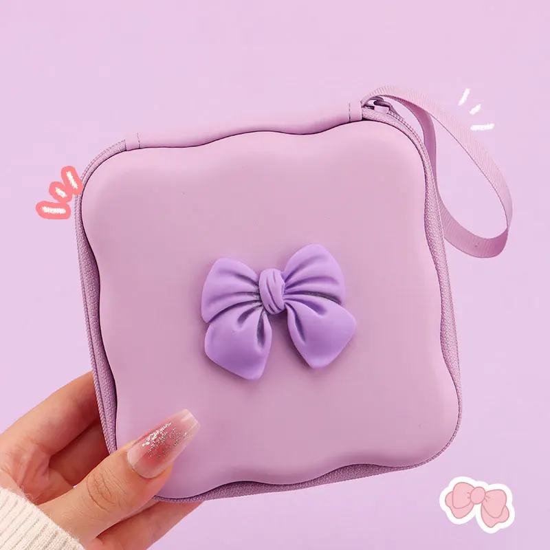 Cable Protector Set 5 in 1 Storage Bag Lovely Bow Knot Travel Storage Cable Charger Organizer