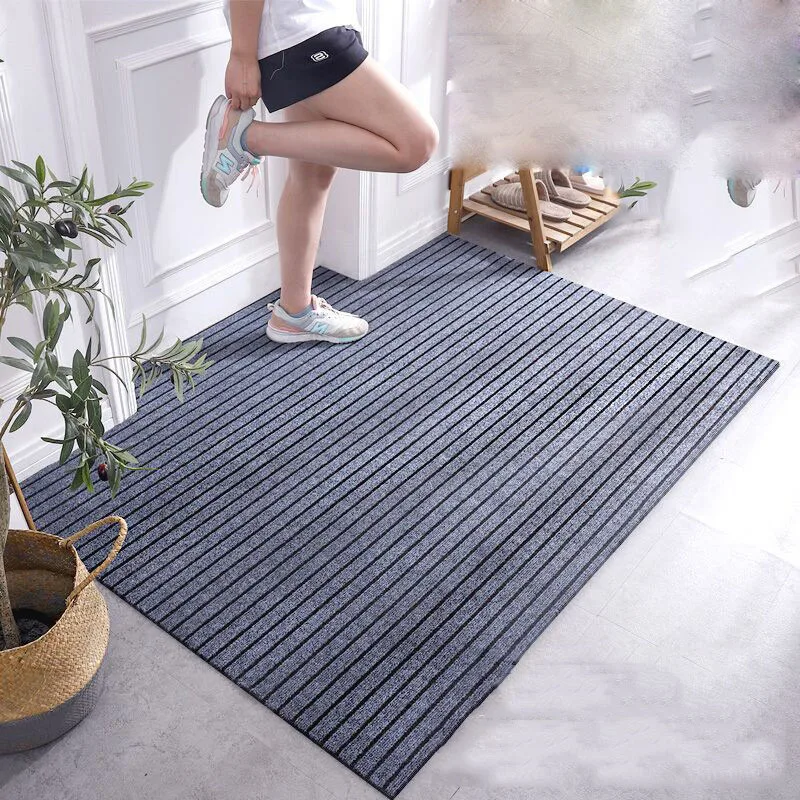 Alfombra grande para sala de estar, Felpudo de entrada interior y exterior,  antideslizante, para dormitorio, cocina a rayas, se puede cortar -  AliExpress