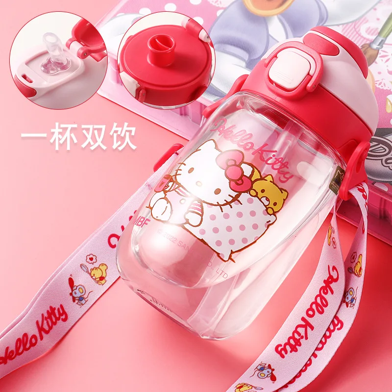 Kawaii Sanrios Cinnamonroll Anime Cartoon Kids Tritan Sippy cup Drop  Resistant Plastic Water Bottle Travel Water Cup Gifts