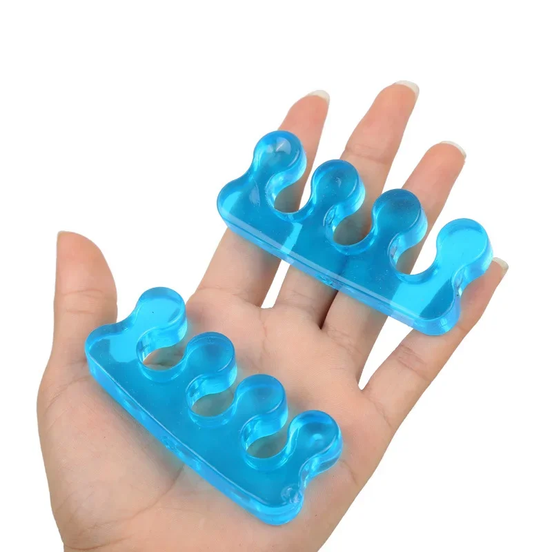 Soft Silicone Manicure Pedicure Nails Finger Separator Flexible Finger Toe Spacer Separation Straighteners Tool 2PCS nail art tools toe separators toe spreader finger toe separator