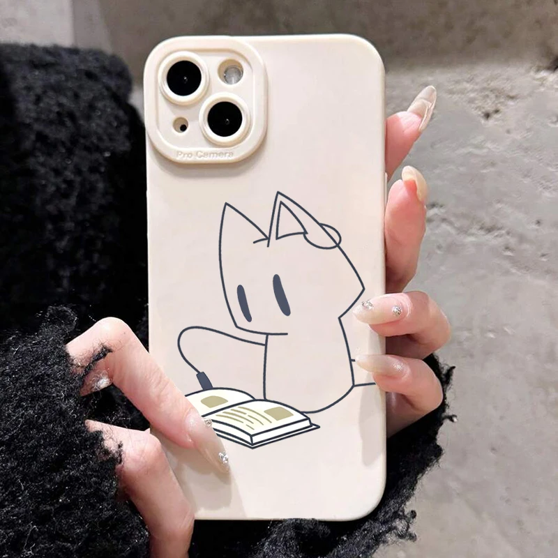 Minimalist Line Cat Phone Case