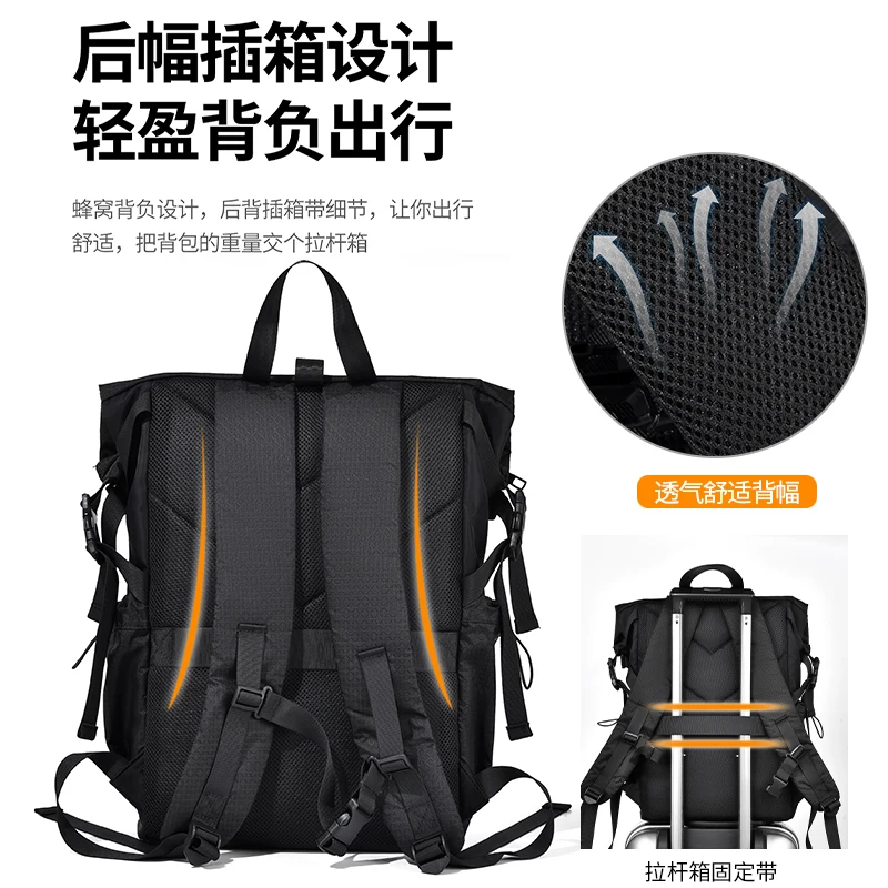 Men's Expand Large Capacity Backpack 15.6 inch Laptop Multifunctional Waterproof Travel Backpack Teen Male School Bags Mochilas