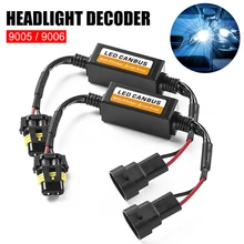 

2pcs LED Headlight Decoder Adapter 9005/9006/HB3/HB4 Canbus Anti-Flicker Harness Bulbs Resistor Decoder Warning Error Canceller