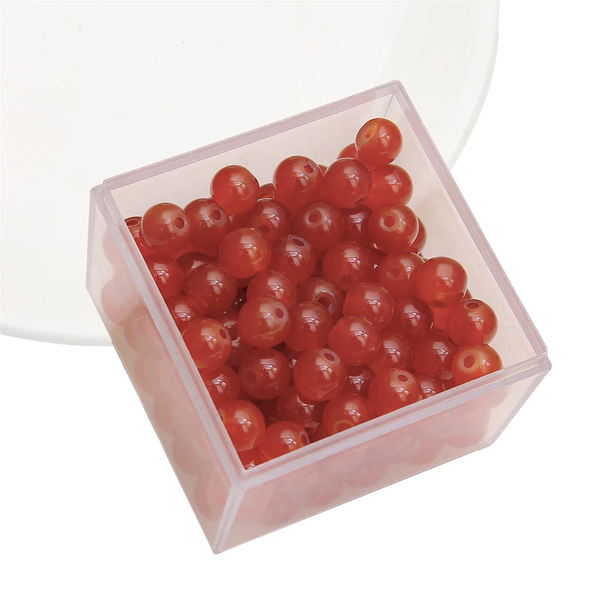 50-Piece Set of Vibrant Glass Imitation Jade Beads for Handmade Jewelry Crafting