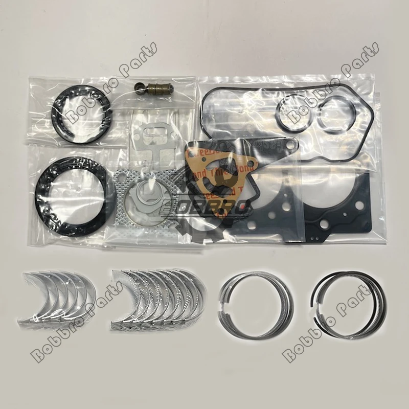 

2TNV70 Overhaul Re-ring Kit Full Gasket Kit Piston Ring Main Bearing Con Rod Bearing For Yanmar Engine Fit 9NX-2 Excavator