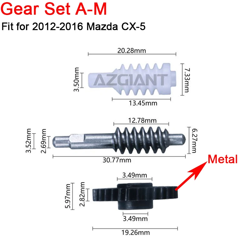 Azgiant Für Mazda CX-5 2012-2023 Auto Power Folding Einheit Spiegel Antrieb Getriebe Set 30T Innen Tür Panels teile Fahrzeug versorgung – Detail 7
