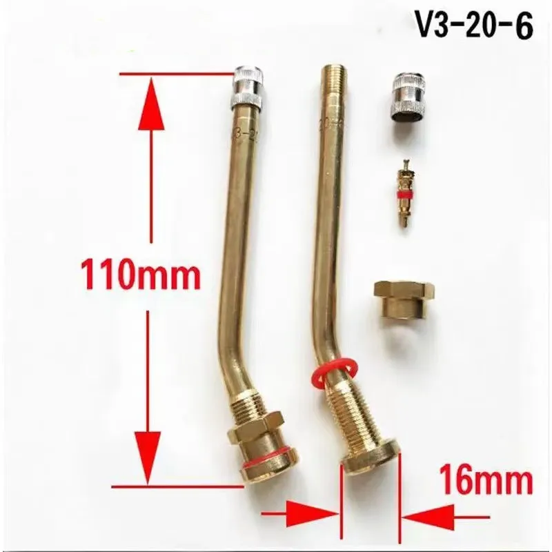 10 PCS Trucks Valve Stem V3.20.4 V3.20.5 V3.20.6 Brass Tubeless Tire Adaptor for Trucks Buses Large Vehicles truck valve stems