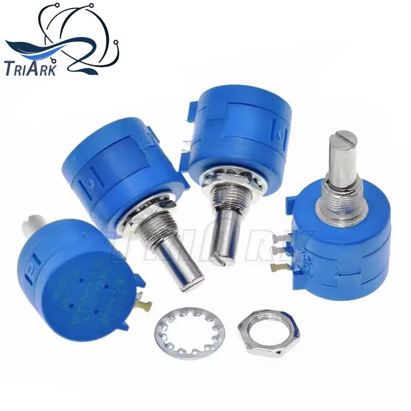3590S Multiturn Adjustable Resistor Potentiometer Kits 100 200 500 1K 2K 5K 10K 20K 50K 100K Ohm Potentiometer MF-A03 Knob