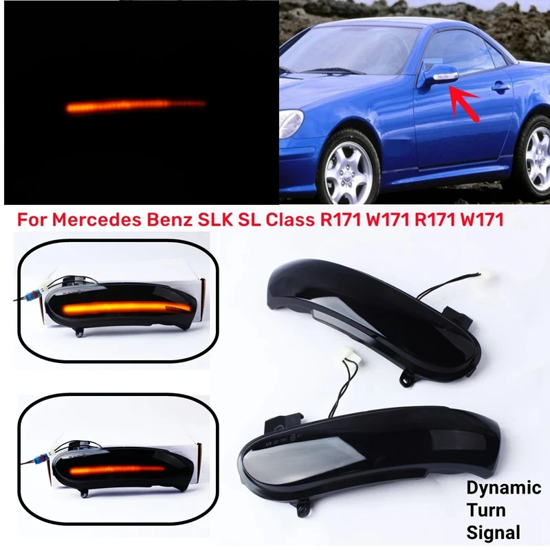Indicatore Di Direzione Dinamico Per Auto Da 2 Pezzi Adatto Per Mercedes-Benz W171 R171 Slk R230 W230 Sl