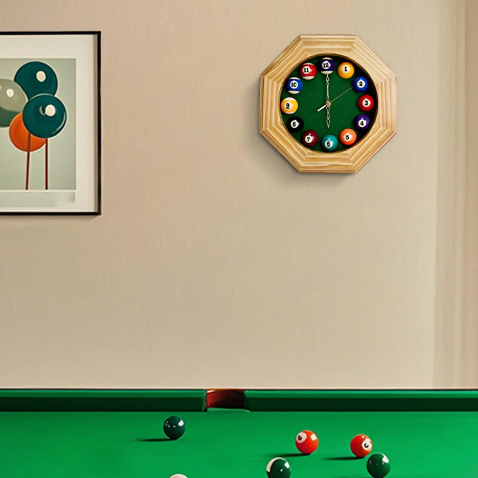 ساعة حائط خشبية كبيرة الحجم بأرقام عربية هادئة معلّقة لتزيين الحائط لغرفة الأطفال أو غرفة المعيشة أو المكتب أو غرفة النوم Wood Ornament Quiet Large Arabic Numerals Wall Clock Hanging Clock Wall Decoration for Kid’S Room DEN Living Room Office Bedroom