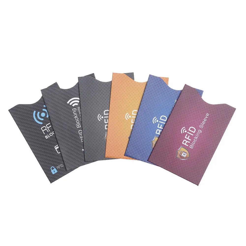 5PCS Fashion Bank Protection Credit Cards RFID Blocker Blocking Sleeve Protect Case Cover Card Holder