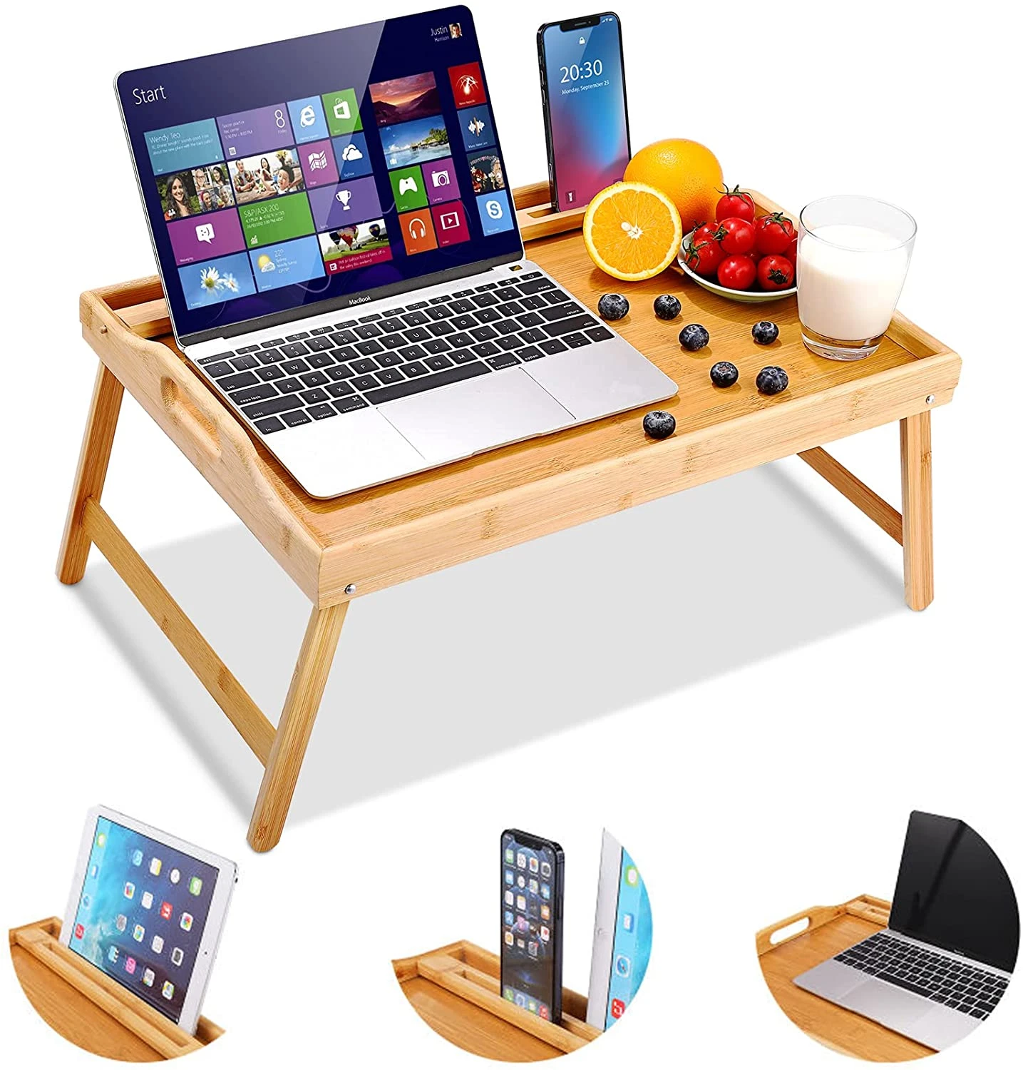 Breakfast In Bed Tray With Legs,bed Trays Eating Table Lap Trays For