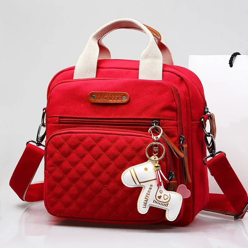 

female bag 2022 Mommy canvas one shoulder portable messenger multifunctional large capacity simple out Backpack
