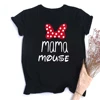 Mom and Kids Matching Tees for Summer MAMA and MINI Mouse Letter Print Short Sleeve Tops Stylish Family Matching T-shirts 4