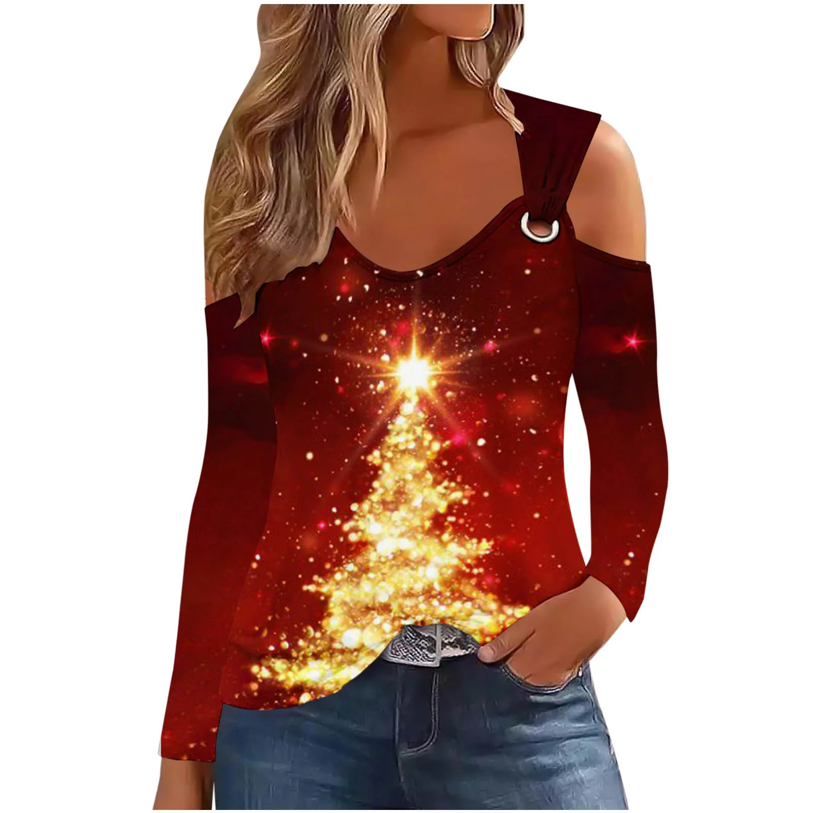 Women top Christmas Print-1