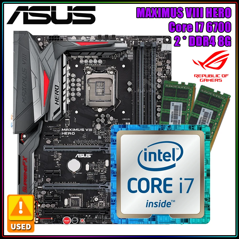 LGA1151MotherboardKitASUSROGMAXIMUSVIIIHEROCorei76700CPU2x
