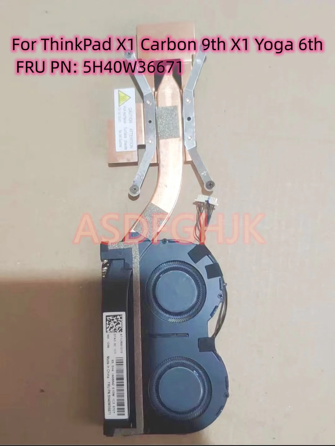 Original Laptop Cpu Dissipador de Calor Ventilador Apto para Lenovo Thinkpad x1 Carbono x1 Yoga Fru Pn: 5h40w36671 Nd55c86