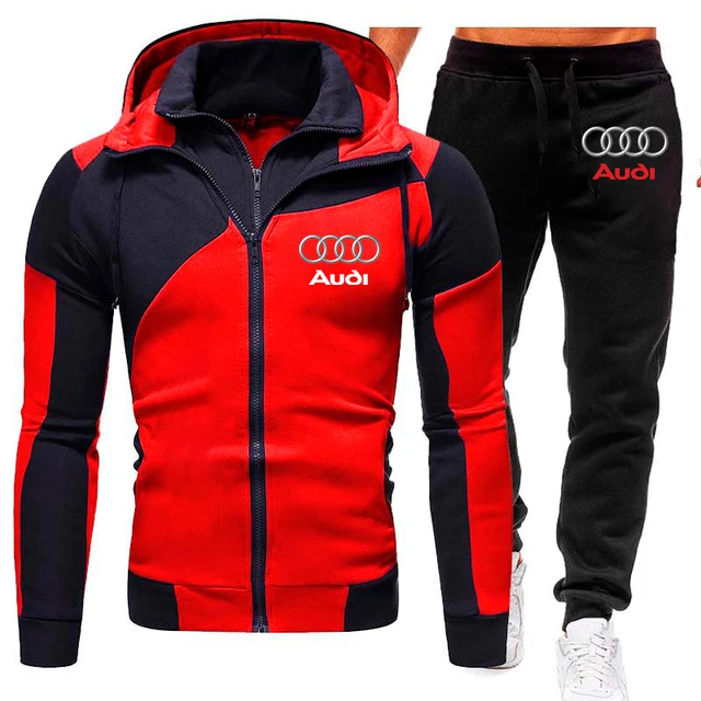 Tracksuit Audi Brand Print Sportswear Men Warm Two Pieces Set Loose Fleece  Hoodie Sweatshirt+Pants Sets Jogging Audi Clothing - AliExpress