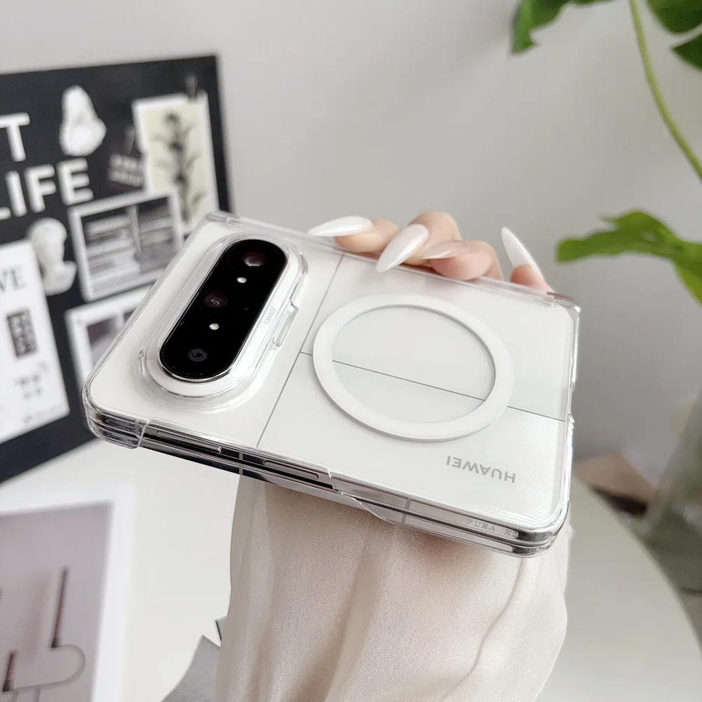 Ultra-Thin Clear/Matte Foldable Phone Case with Hinge Protection & Anti-Scratch Cover
