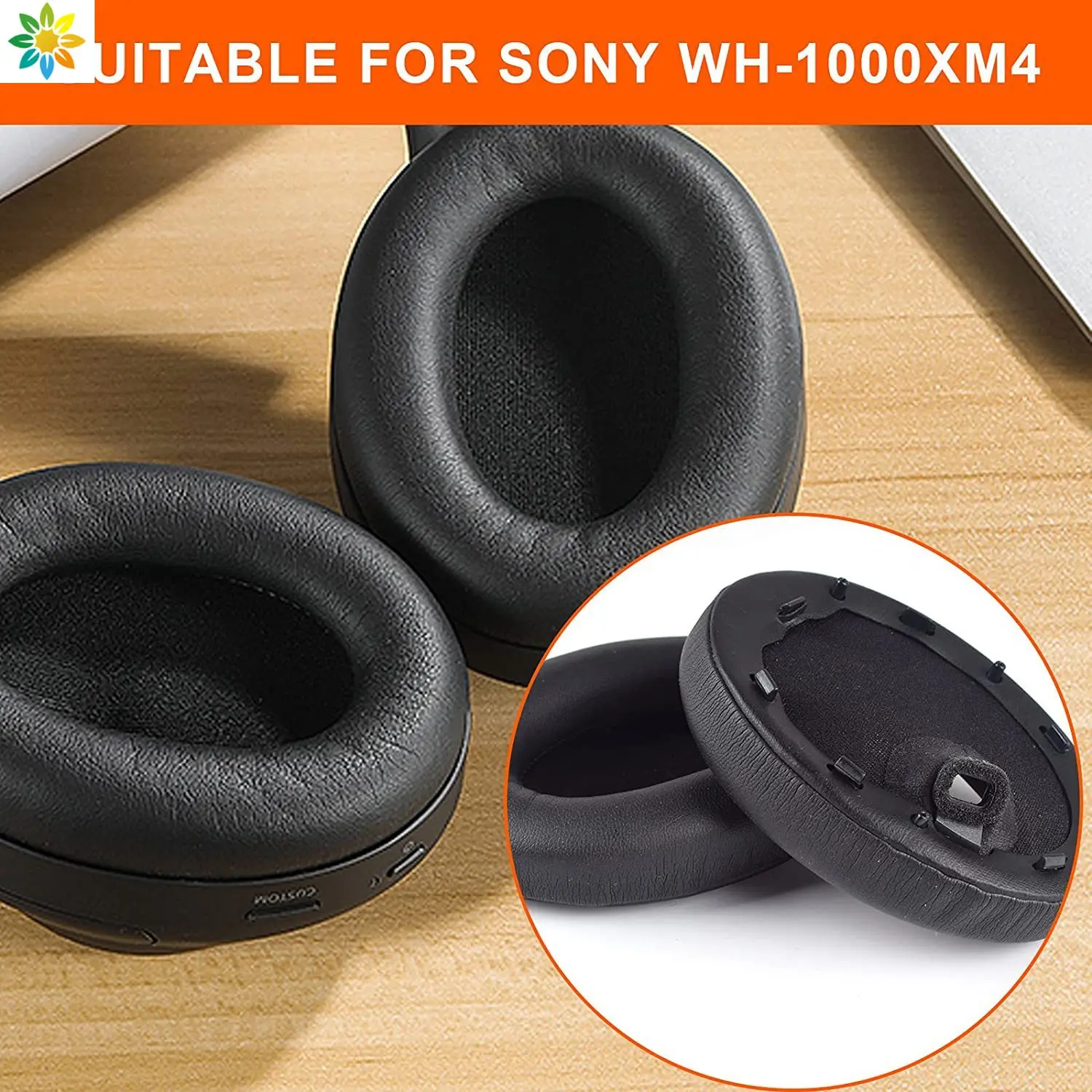 Replacement Earpads For Sony Mdr-1000X Wh-1000Xm3 1000Xm2 Headset Replacement Headphones Memory Foam Ear Pads