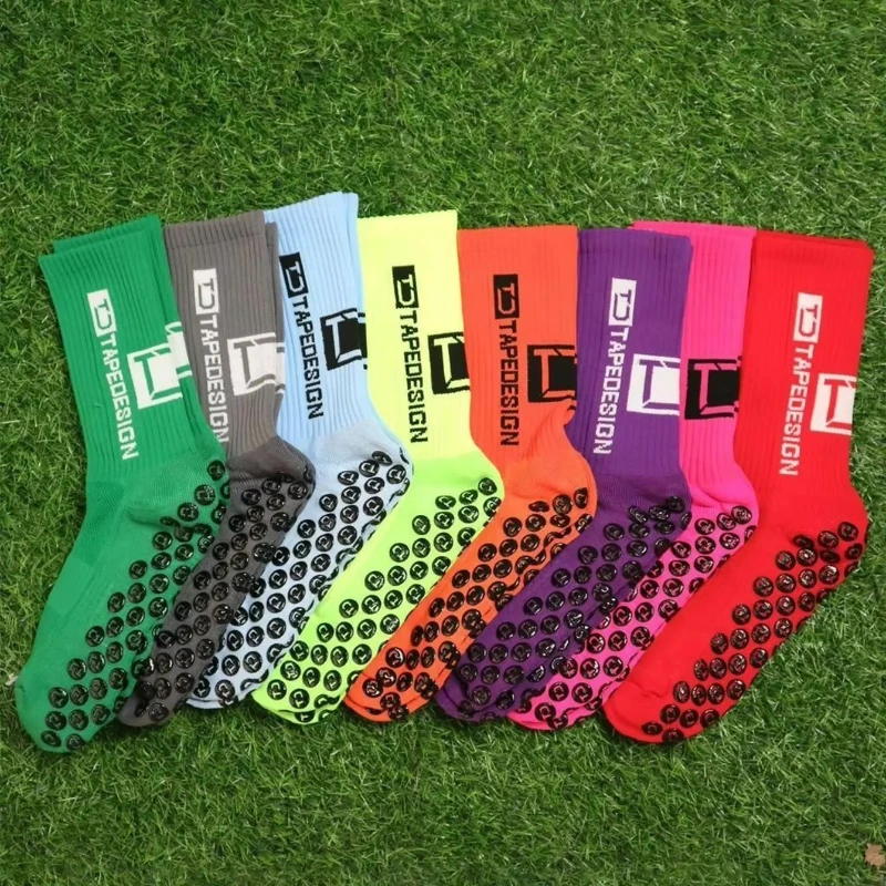 1/6//10/22pairs of football socks, men's and women's mid length anti slip training socks, thickened professional men sports sock